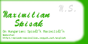 maximilian spisak business card